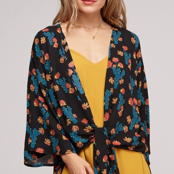 LARGE (runs big) Cactus kimono - Picture 2 of 7